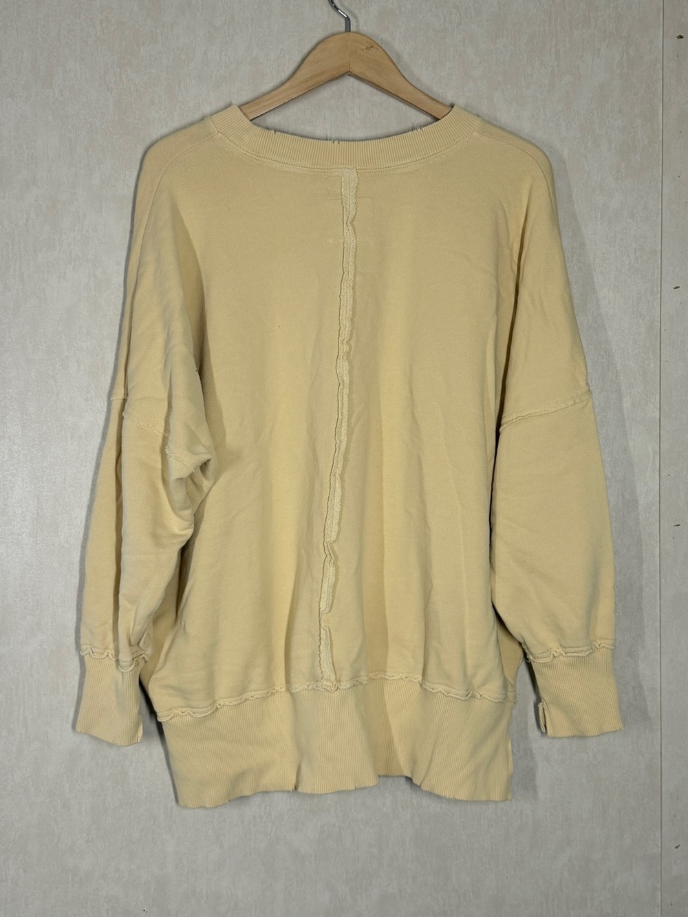 Aerie Women’s Crewneck Oversized Sweatshirt Total Optimist in Yellow M - Picture 6 of 12